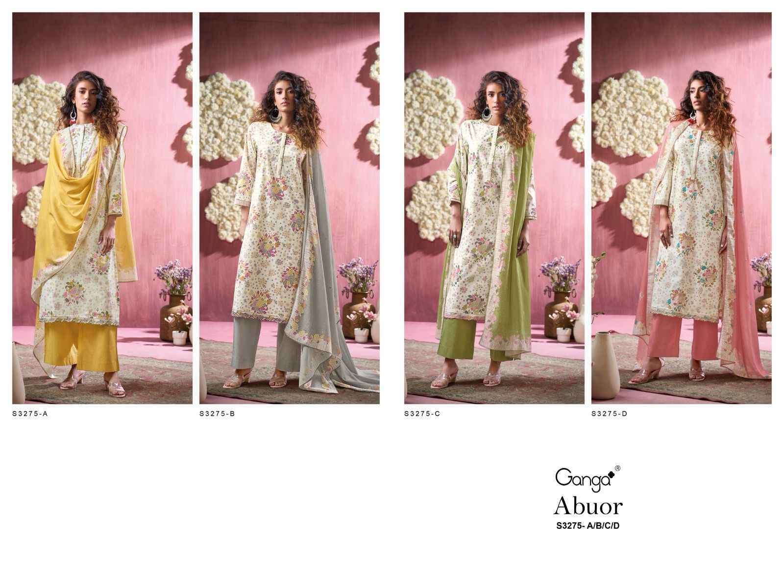 Ganga Abuor 3275 Cotton Salwar Kameez Wholesale Price ( 4 Pcs Catalog )