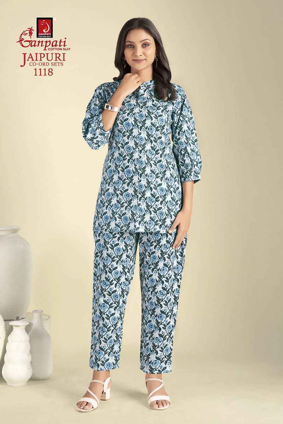 Ganpati Jaipuri Cord Sets Vol-11 Cotton Cord Set - Surat Wholesaler (12 pcs Catalogue)