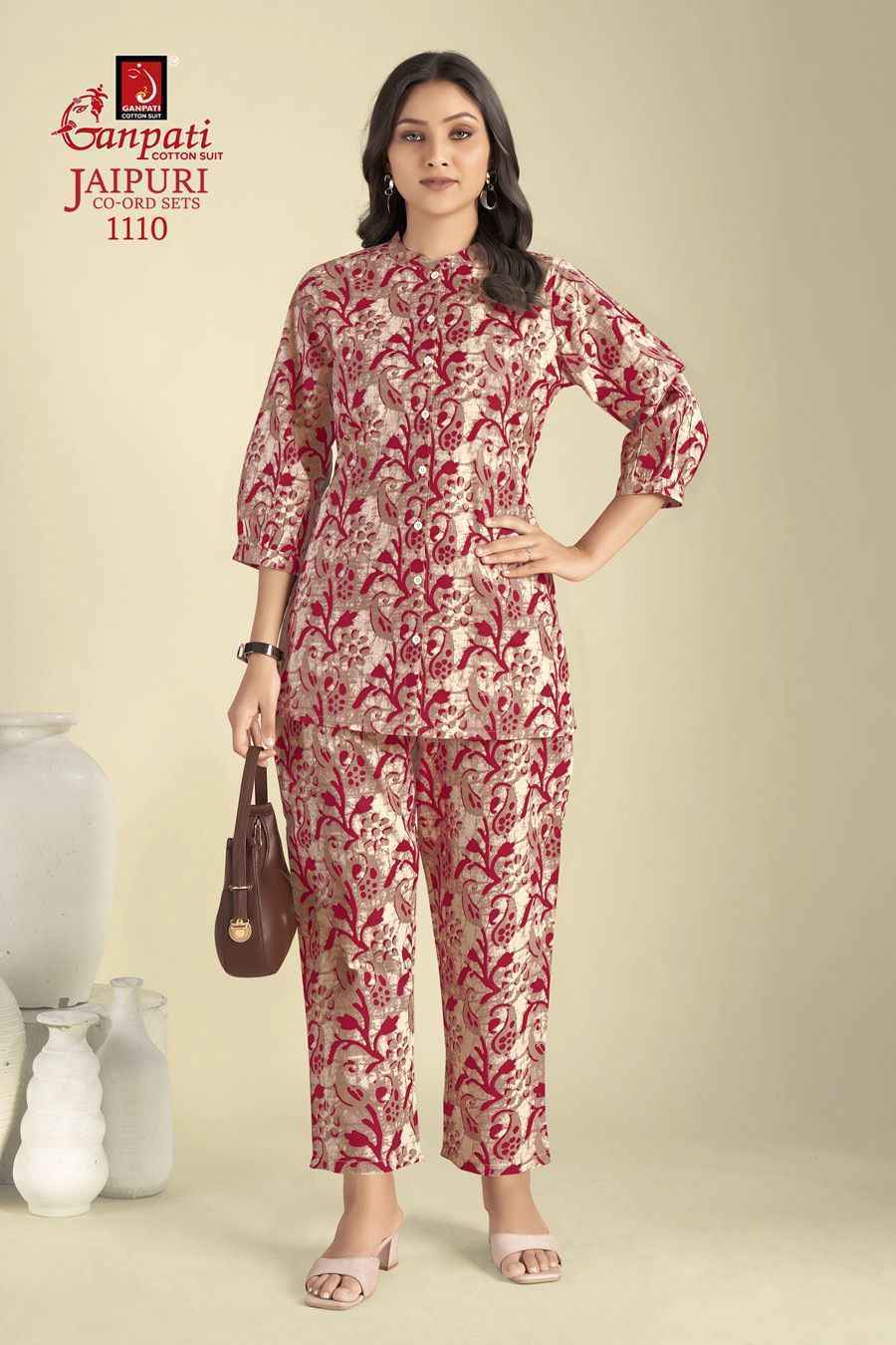 Ganpati Jaipuri Cord Sets Vol-11 Cotton Cord Set - Surat Wholesaler (12 pcs Catalogue)