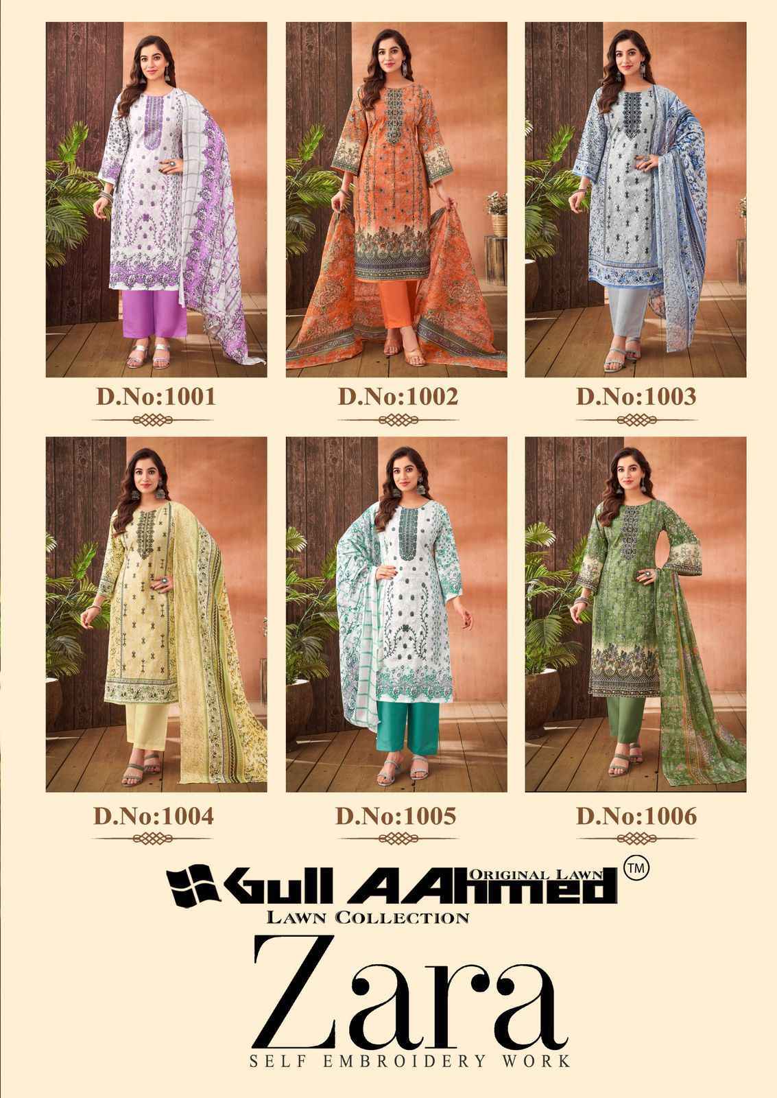 Gull Aahmed Zara Wholesale Lawn Dress Material ( 6 pcs Catalogue )