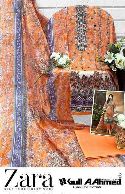 Gull Aahmed Zara Wholesale Lawn Dress Material ( 6 pcs Catalogue )