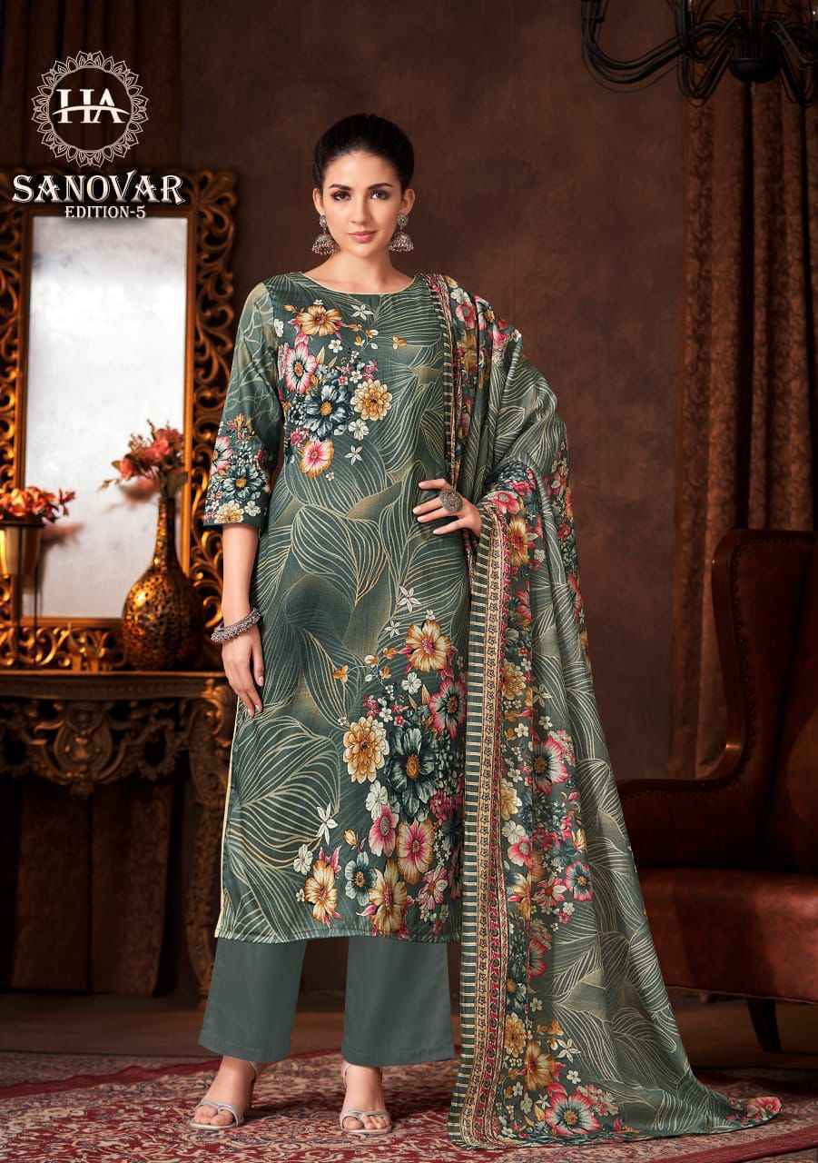 Harshit Fashion Sanovar Edition 5 Zam Cotton Suits - Surat Wholesale Market ( 6 pcs Catalogue )