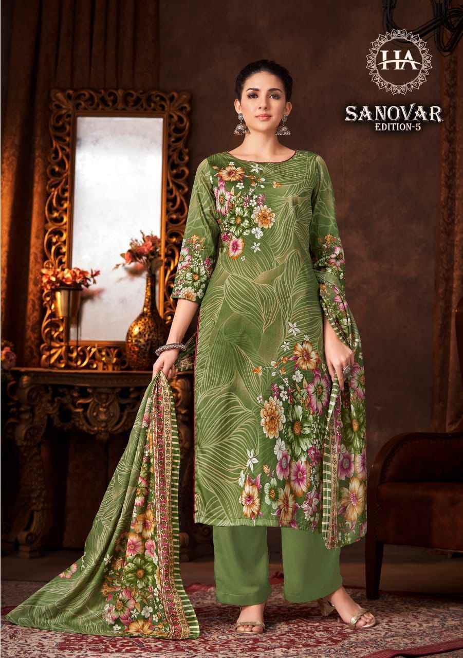 Harshit Fashion Sanovar Edition 5 Zam Cotton Suits - Surat Wholesale Market ( 6 pcs Catalogue )