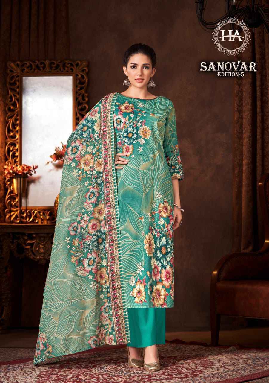 Harshit Fashion Sanovar Edition 5 Zam Cotton Suits - Surat Wholesale Market ( 6 pcs Catalogue )