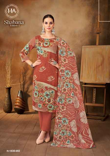 Harshit Fashion Shabana Wholesale - Viscouse Rayon Dress Material ( 6 pcs Catalogue )