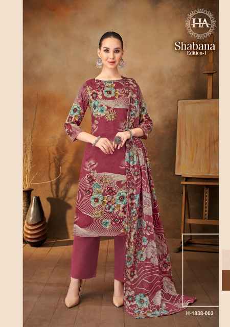 Harshit Fashion Shabana Wholesale - Viscouse Rayon Dress Material ( 6 pcs Catalogue )