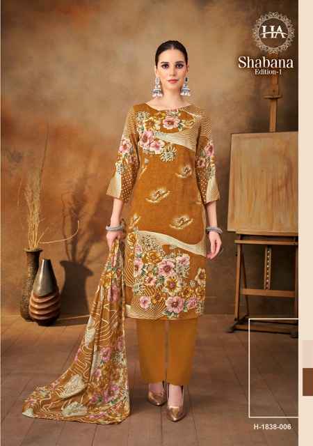 Harshit Fashion Shabana Wholesale - Viscouse Rayon Dress Material ( 6 pcs Catalogue )