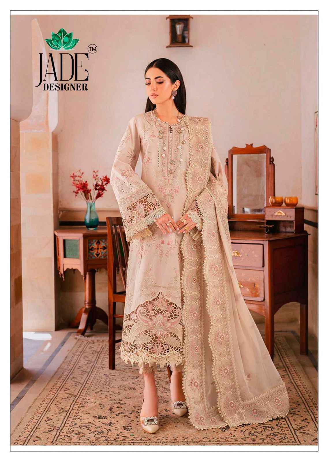 Jade Noor Aahmed Vol 2 Lawn Cotton Dress Material ( 6 pcs Catalogue )