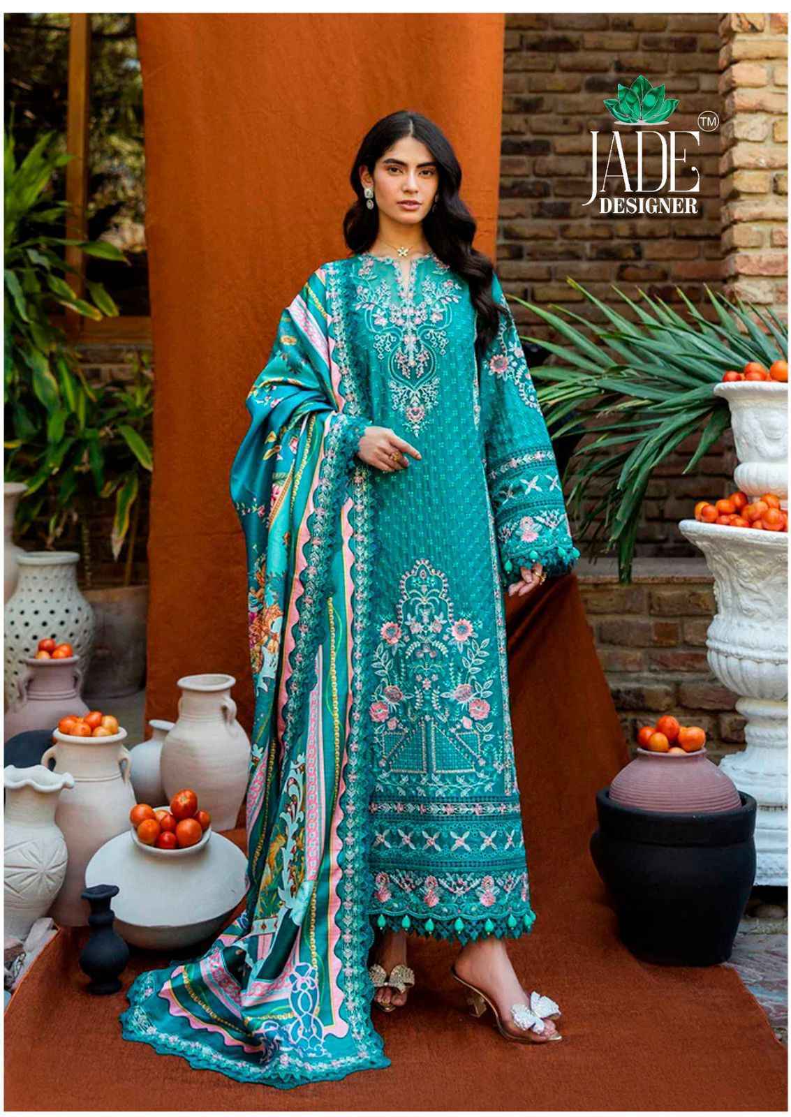 Jade Noor Aahmed Vol 2 Lawn Cotton Dress Material ( 6 pcs Catalogue )