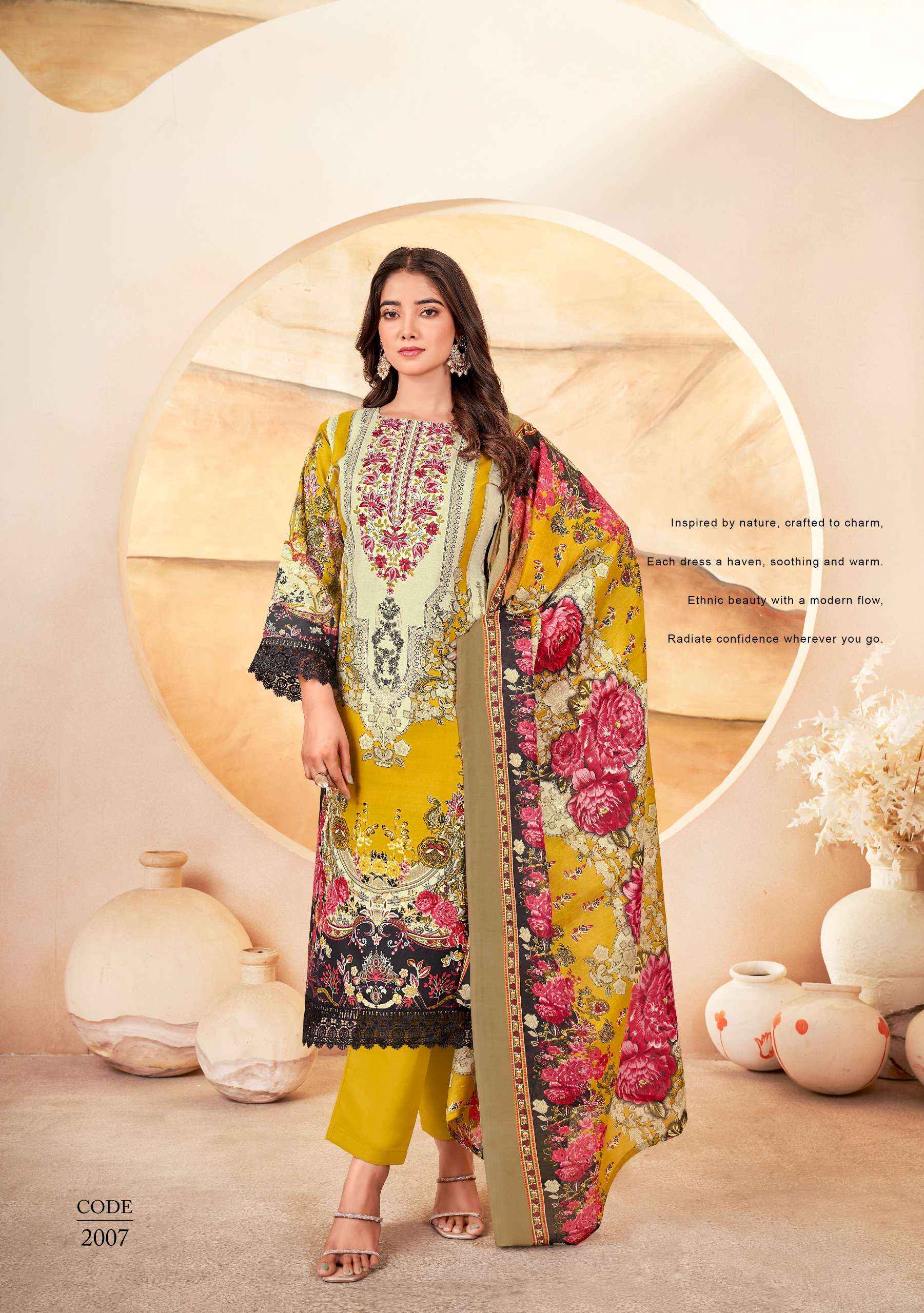 JASH QURBAT VOL 2 COTTON PAKISTANI DRESS MATERIAL ( 8 PCS CATALOGUE )