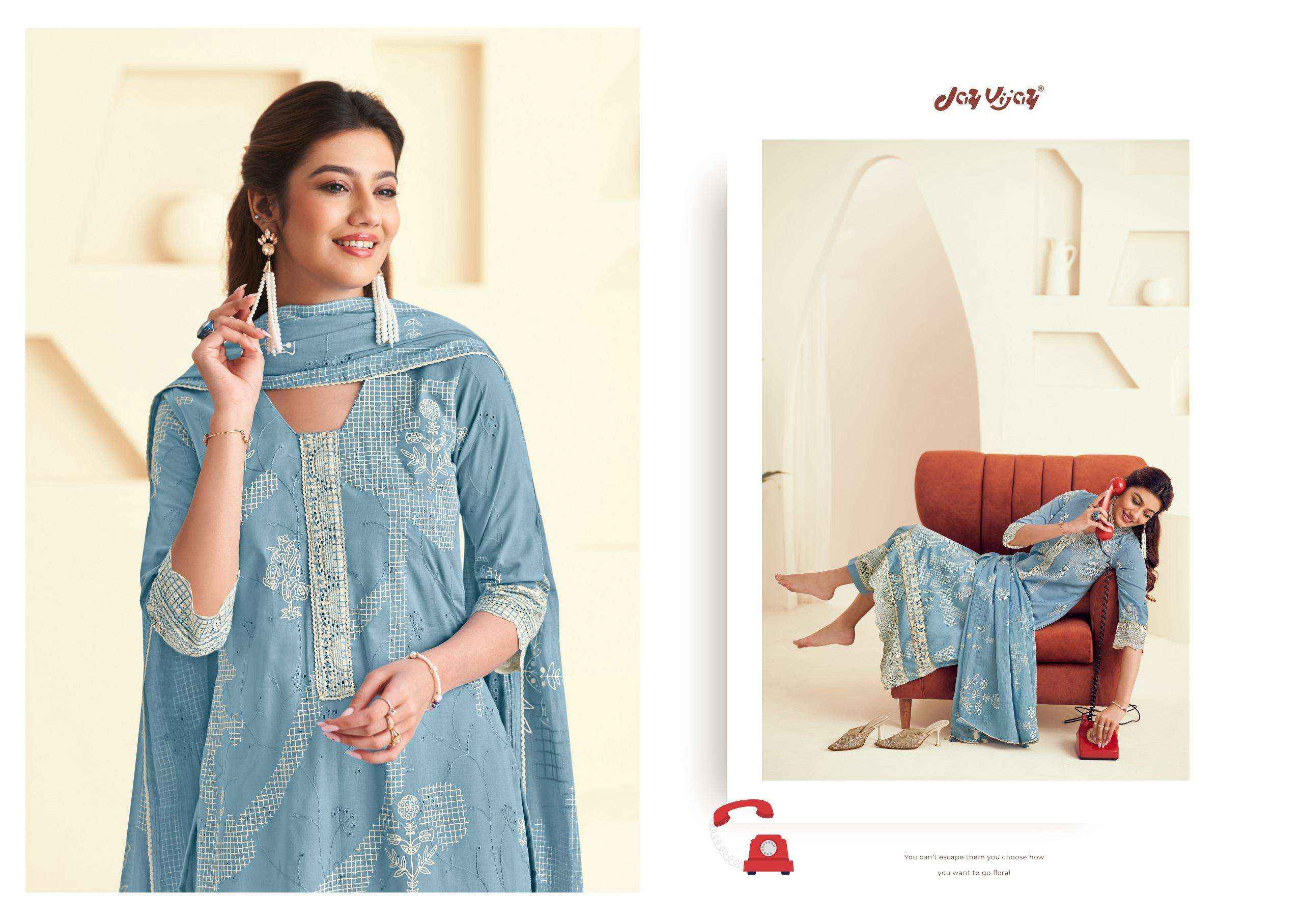 Jay Vijay Forever Girl Ethnic Wear Cotton Salwar Kameez Wholesale Price ( 7 Pcs Catalog )
