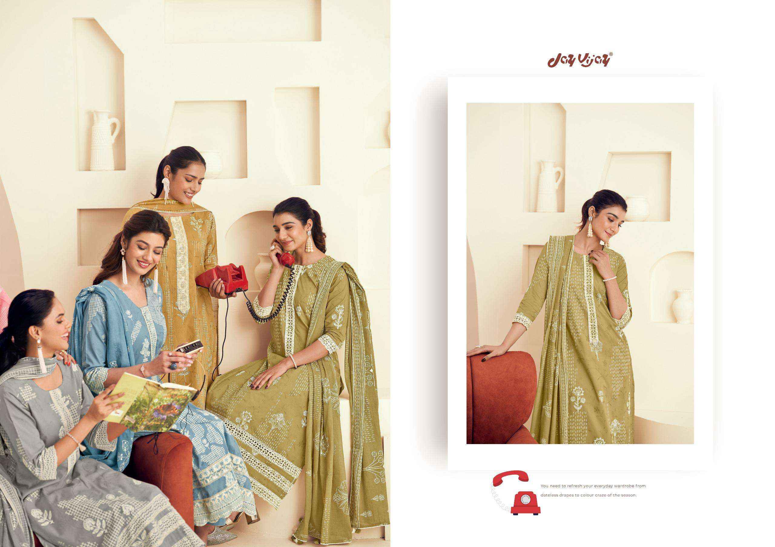 Jay Vijay Forever Girl Ethnic Wear Cotton Salwar Kameez Wholesale Price ( 7 Pcs Catalog )