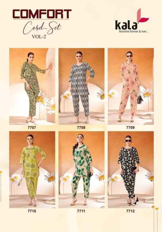 Kala Comfort Cord Set Vol 2 Cotton Printed Co Ord Set Wholesale Surat ( 12 Pcs Catalogue )