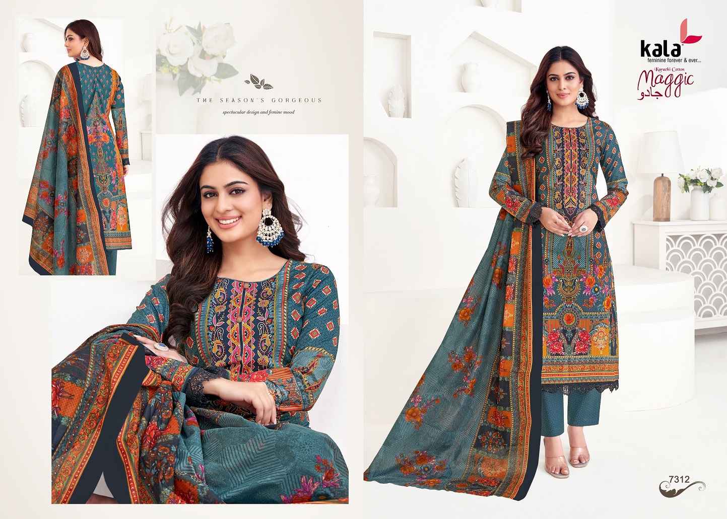 Kala Maggic Vol 22 Suits Wholesale - Cotton Dress Material ( 12 pcs Catalogue )