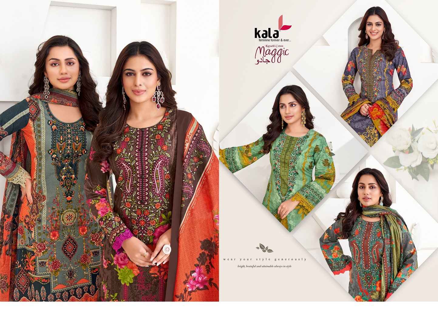 Kala Maggic Vol 22 Suits Wholesale - Cotton Dress Material ( 12 pcs Catalogue )