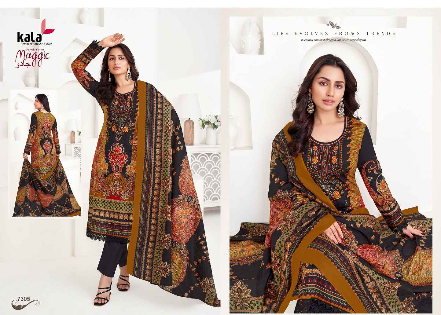 Kala Maggic Vol 22 Suits Wholesale - Cotton Dress Material ( 12 pcs Catalogue )