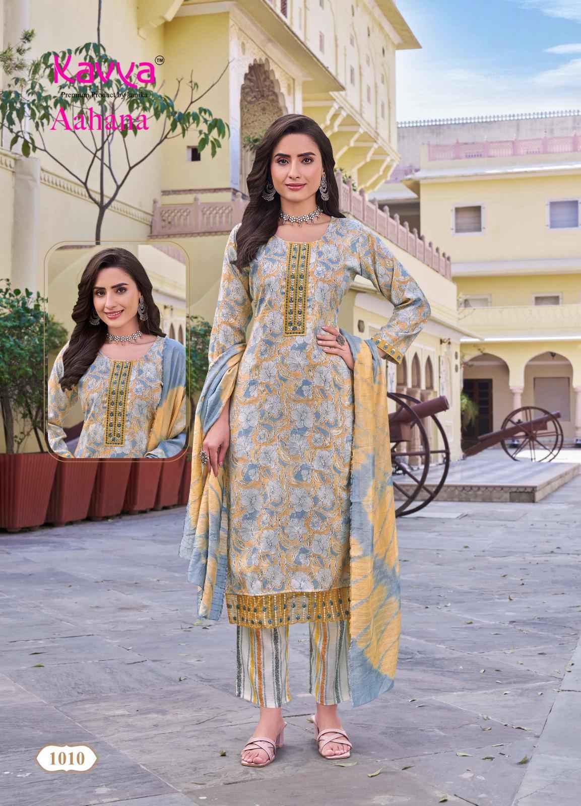 Kavya Aahana Vol-1 Capsule Readymade Suit Wholesale Price (10 pcs Catalogue)