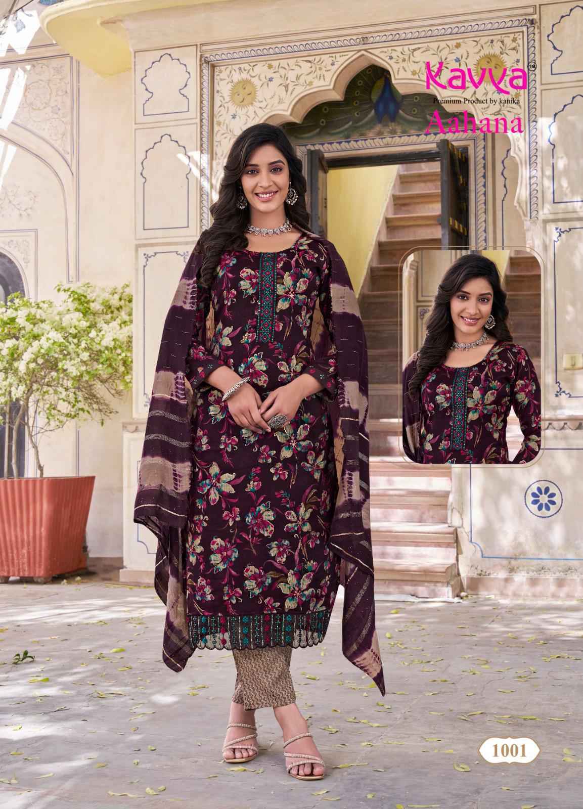 Kavya Aahana Vol-1 Capsule Readymade Suit Wholesale Price (10 pcs Catalogue)