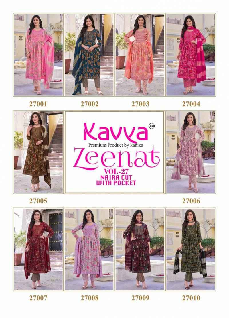 Kavya Zeenat Vol 27 Capsule Designer Readymade Suits ( 10 Pcs Pcs Catalogue )