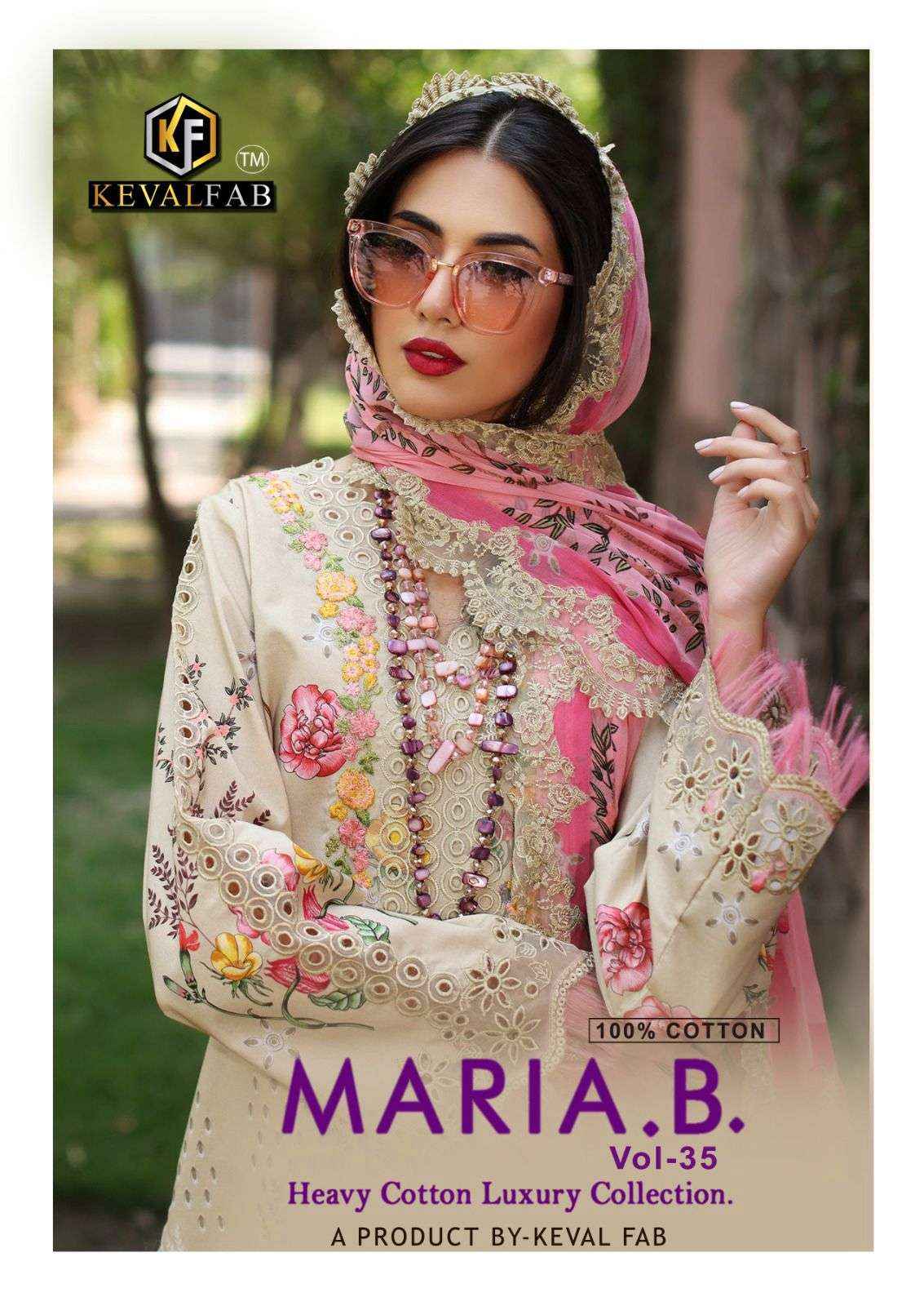 Keval Fab Maria B Vol 35 Pure Cotton Pakistani Suits ( 6 Pcs Catalogue )