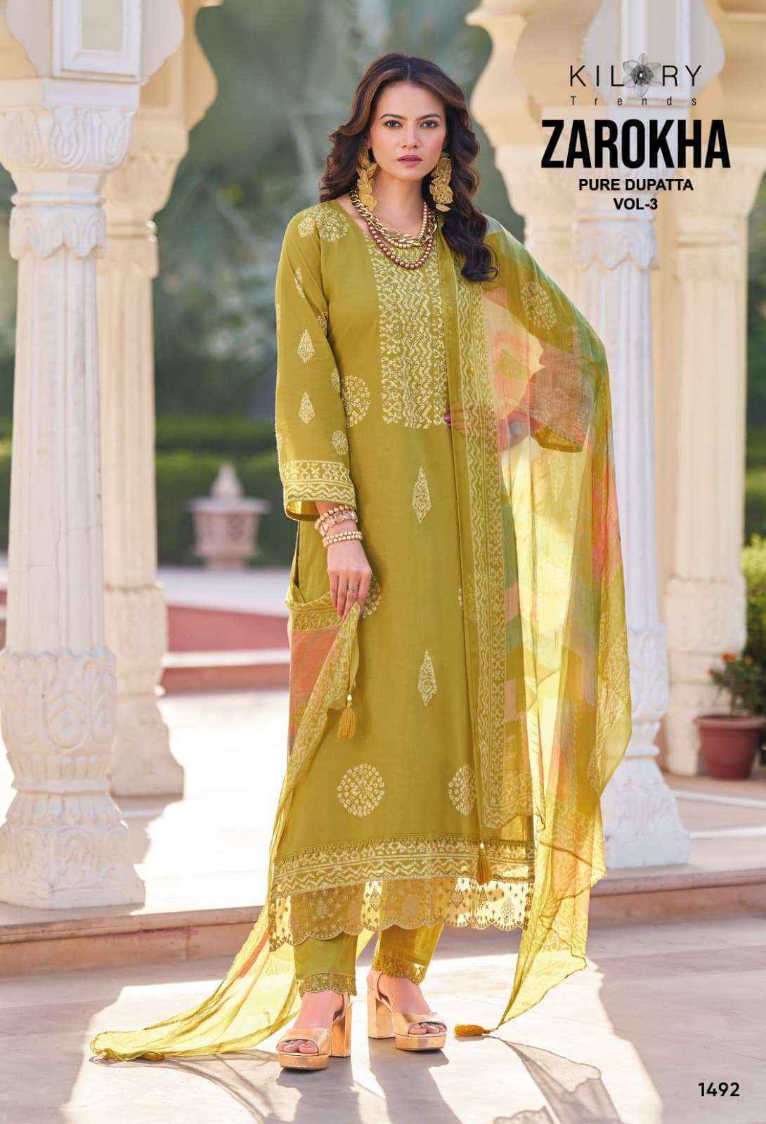 Kilory Trends Zarokha Vol-3 Lawn Cotton Dress Material ( 8 pcs Catalogue)