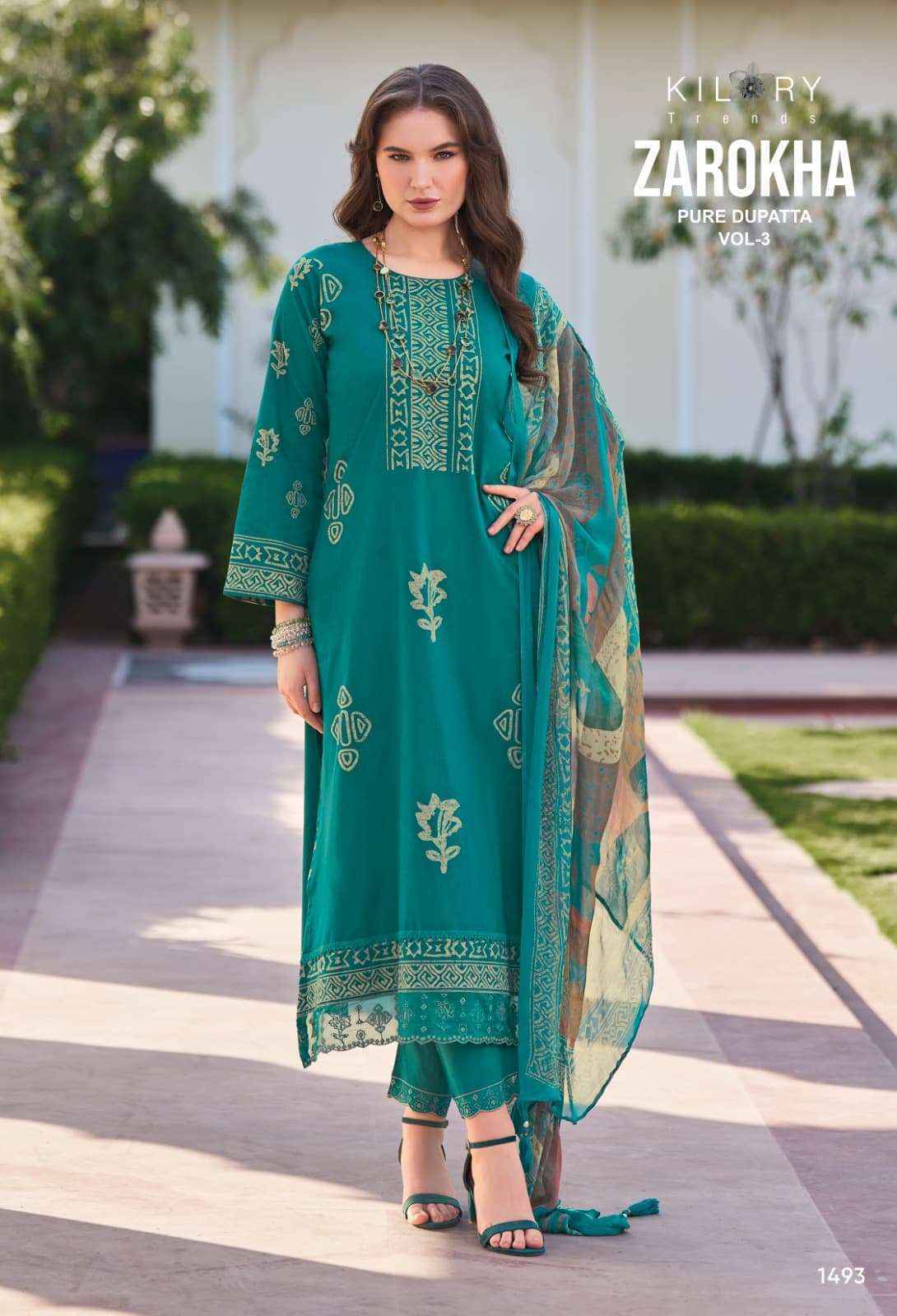 Kilory Trends Zarokha Vol-3 Lawn Cotton Dress Material ( 8 pcs Catalogue)