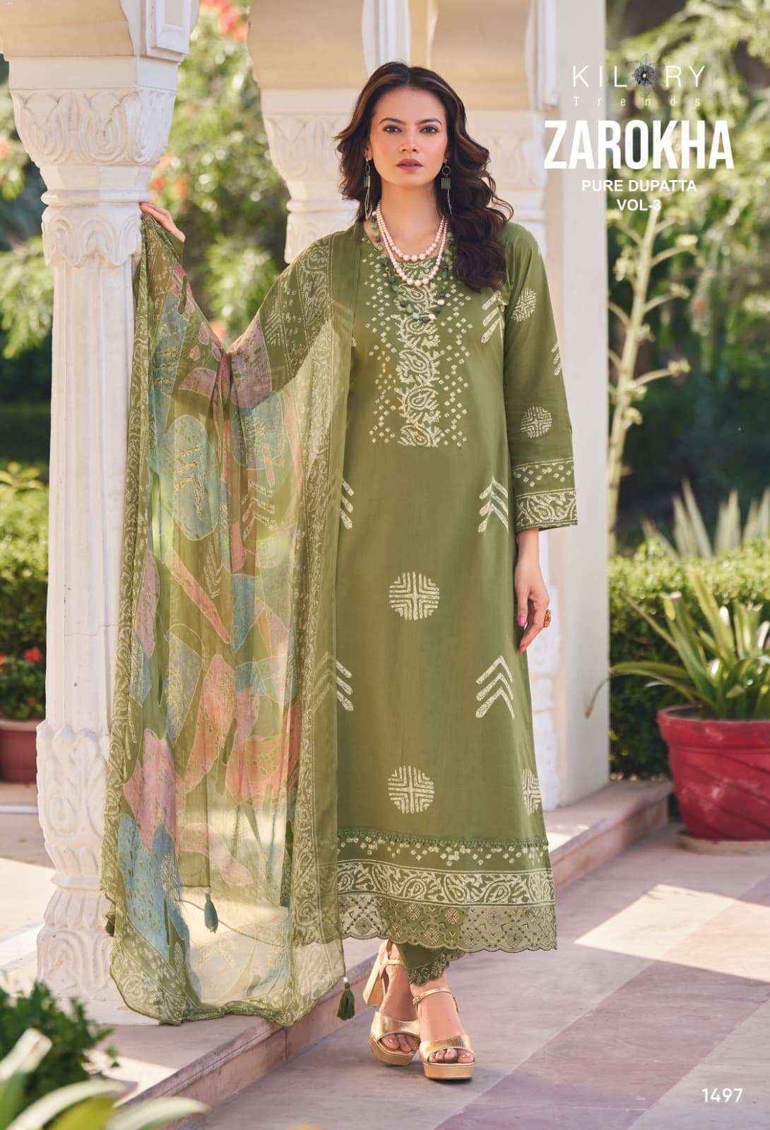 Kilory Trends Zarokha Vol-3 Lawn Cotton Dress Material ( 8 pcs Catalogue)