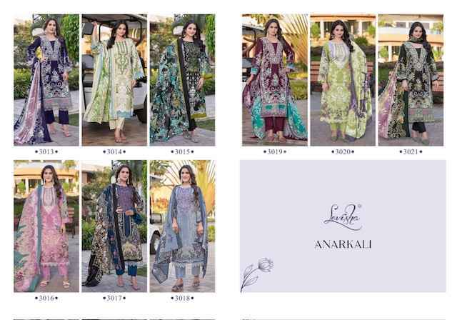 Levisha Anarkali Pakistani Cotton Dress Material - Wholesale Factory ( 9 pcs Catalogue )