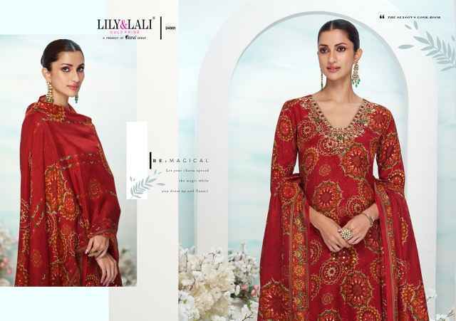 Lily & Lali Florista Readymade Natural Crepe Dress Wholesale Price ( 6 Pcs Catalog )