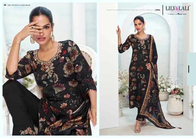 Lily & Lali Florista Readymade Natural Crepe Dress Wholesale Price ( 6 Pcs Catalog )