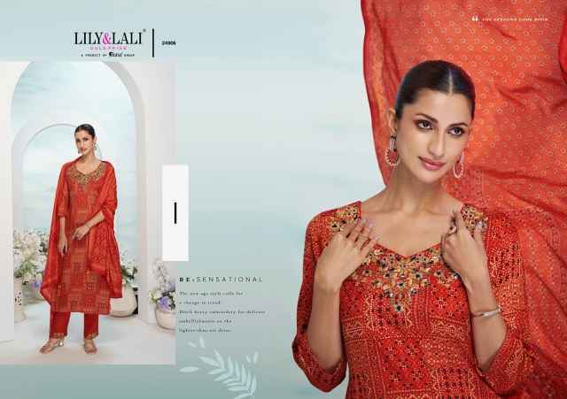 Lily & Lali Florista Readymade Natural Crepe Dress Wholesale Price ( 6 Pcs Catalog )
