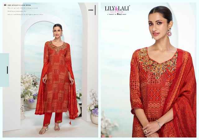 Lily & Lali Florista Readymade Natural Crepe Dress Wholesale Price ( 6 Pcs Catalog )