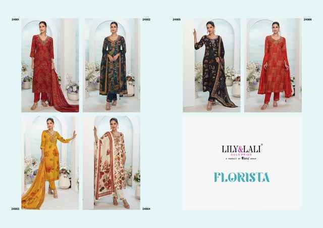 Lily & Lali Florista Readymade Natural Crepe Dress Wholesale Price ( 6 Pcs Catalog )