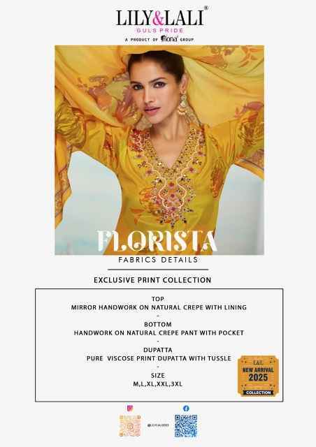 Lily & Lali Florista Readymade Natural Crepe Dress Wholesale Price ( 6 Pcs Catalog )