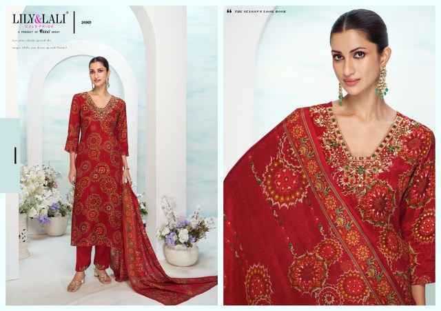 Lily & Lali Florista Readymade Natural Crepe Dress Wholesale Price ( 6 Pcs Catalog )
