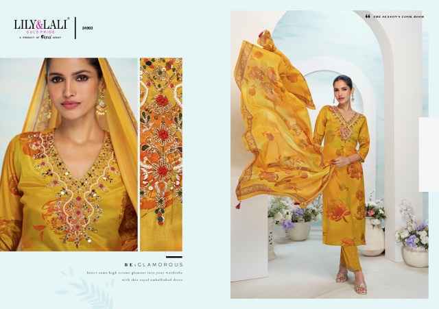 Lily & Lali Florista Readymade Natural Crepe Dress Wholesale Price ( 6 Pcs Catalog )