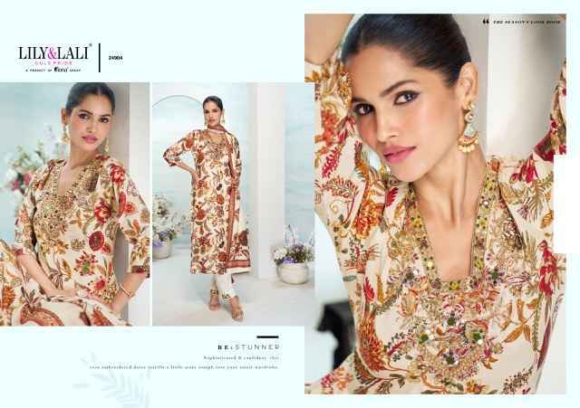Lily & Lali Florista Readymade Natural Crepe Dress Wholesale Price ( 6 Pcs Catalog )