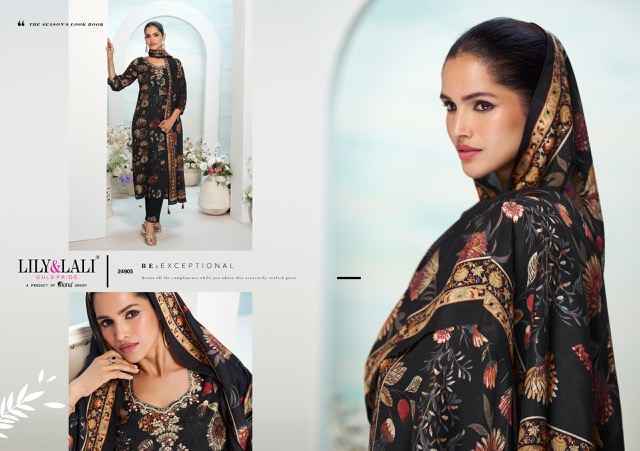 Lily & Lali Florista Readymade Natural Crepe Dress Wholesale Price ( 6 Pcs Catalog )