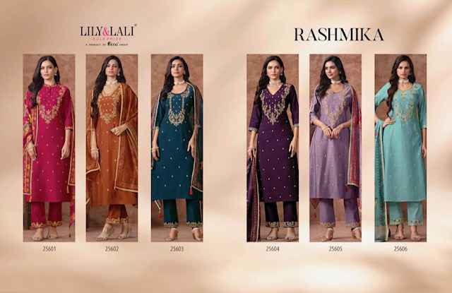 Lily & Lali Rashmika Suits Wholesale - Viscouse Silk Kurti Combo ( 6 pcs Catalogue )