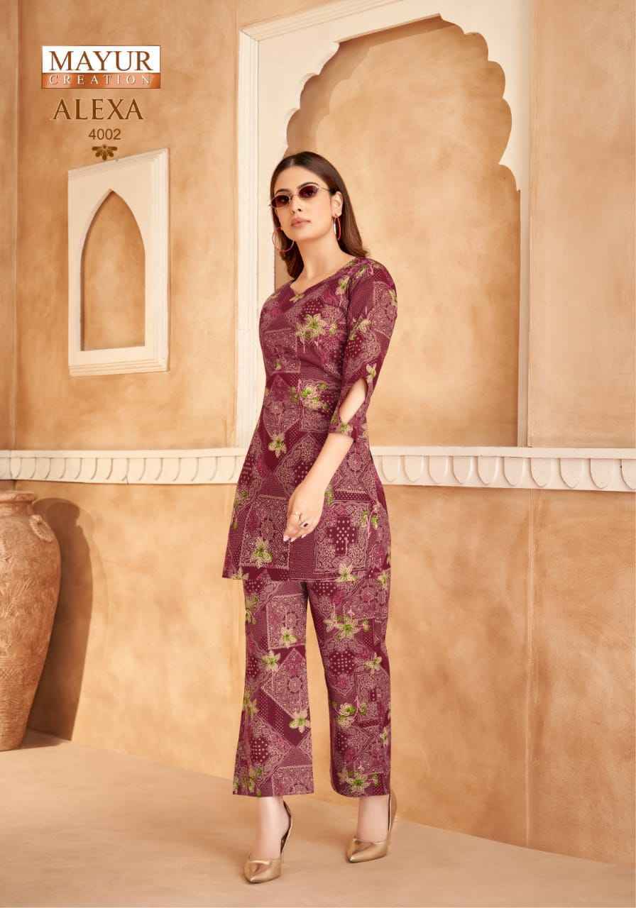 Mayur Creation Alexa Vol 4 Cotton Cord Set - surat Wholesale Market ( 10 pcs Catalogue )