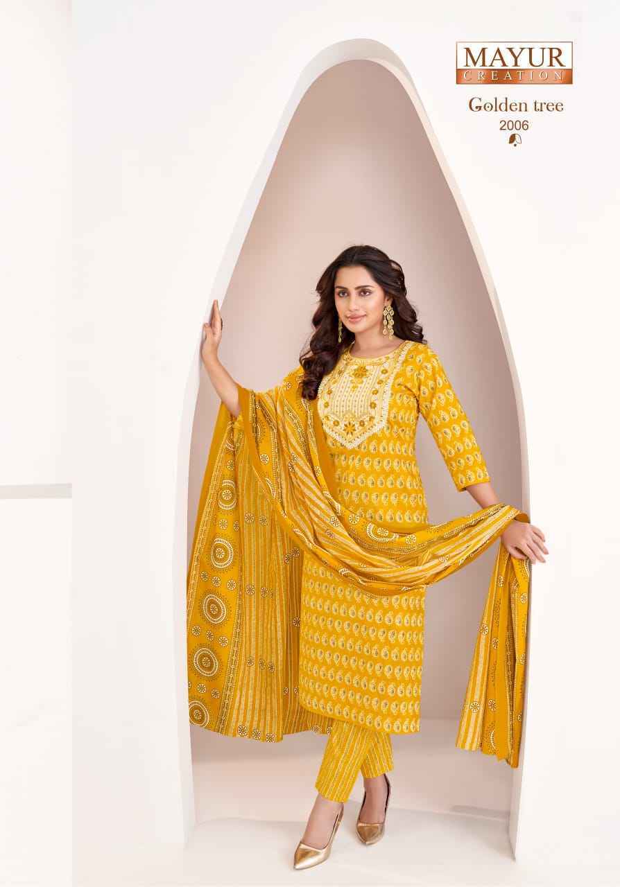 Mayur Creation Golden Tree Vol-2 Cotton Readymade Dress Wholesale Rate (10 pcs Catalogue)