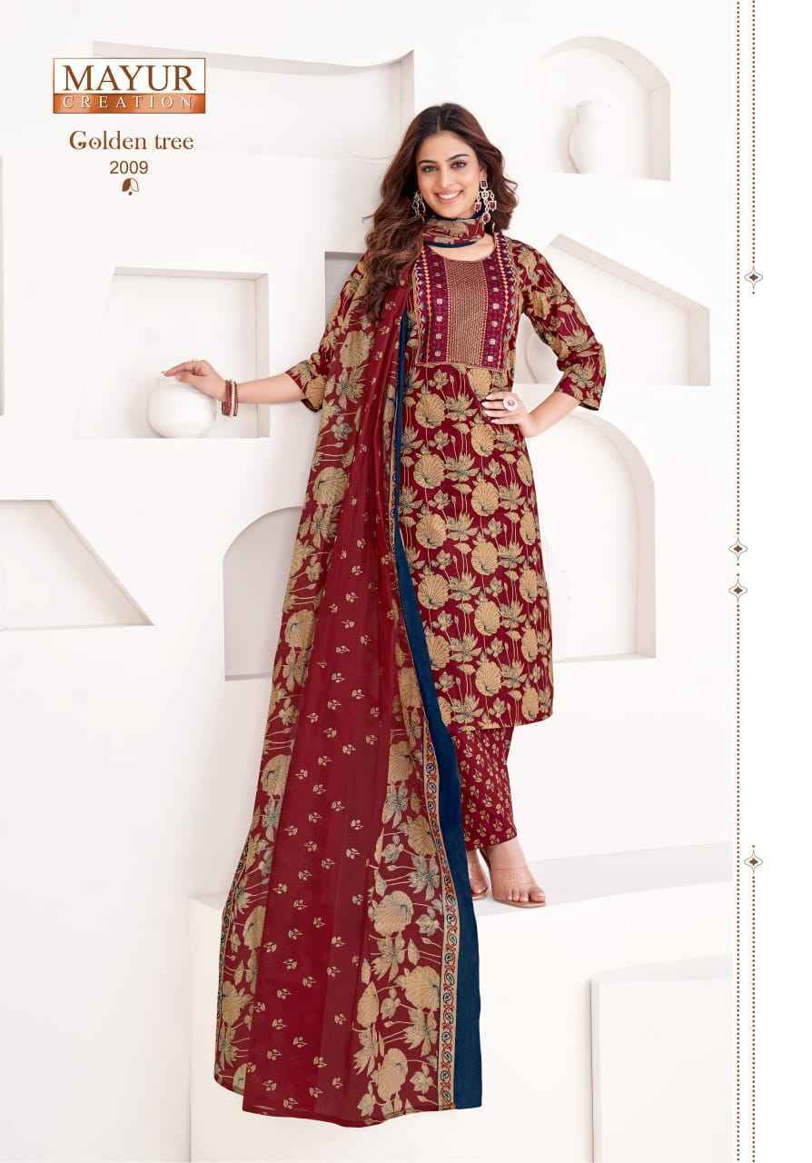 Mayur Creation Golden Tree Vol-2 Cotton Readymade Dress Wholesale Rate (10 pcs Catalogue)