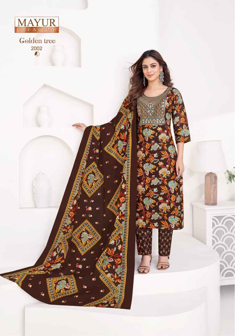 Mayur Creation Golden Tree Vol-2 Cotton Readymade Dress Wholesale Rate (10 pcs Catalogue)