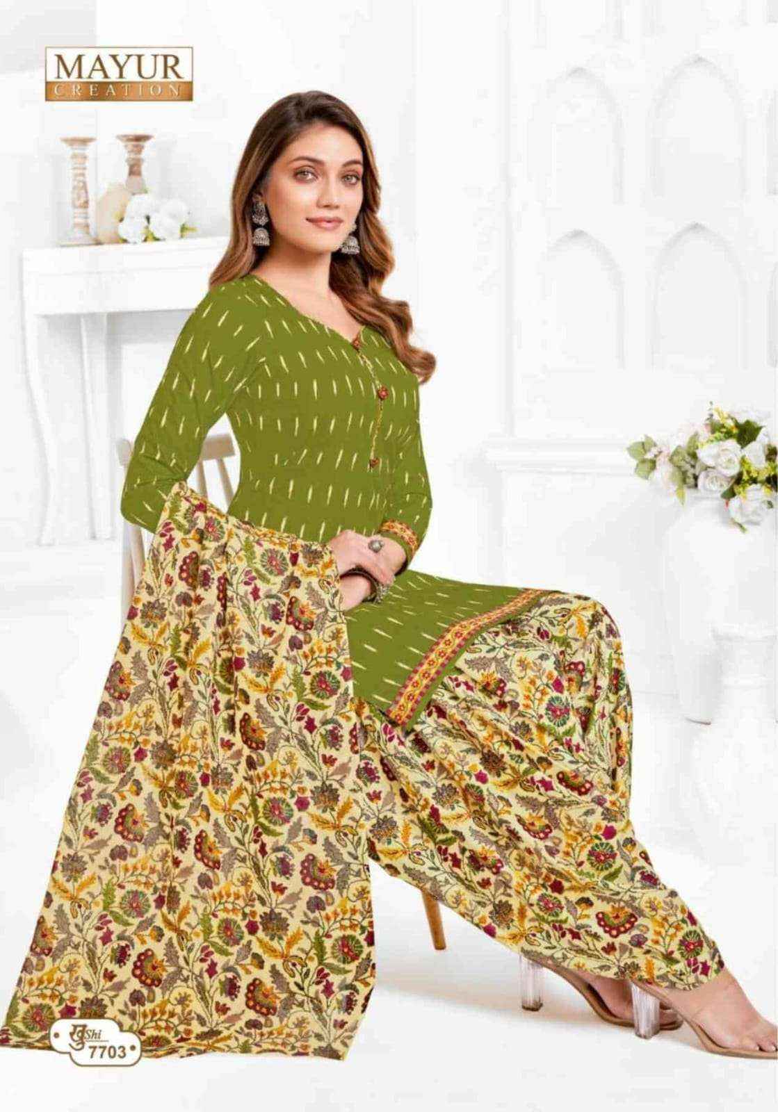 Mayur Khushi Vol 77 Cotton Salwar Kameez Wholesale Price ( 24 Pcs Catalog )