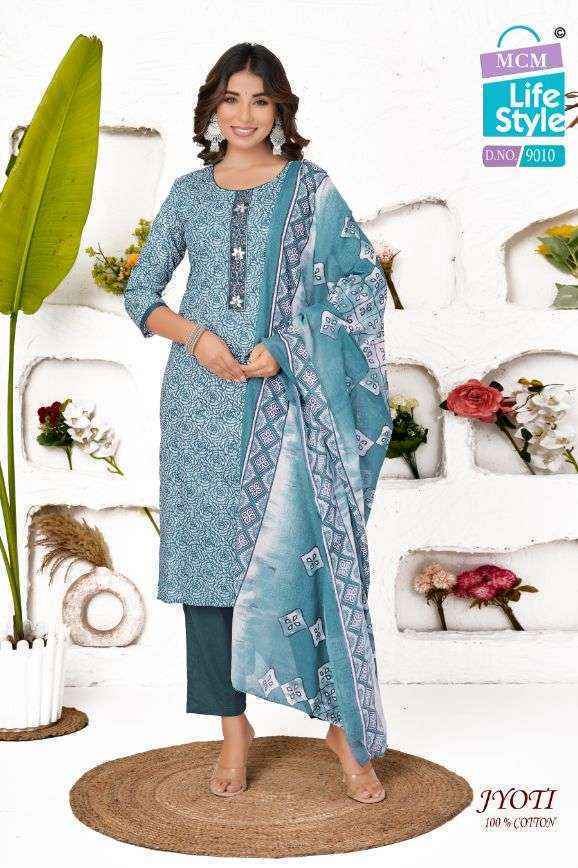 MCM Lifestyle Jyoti Cotton Readymade Suits (16 pcs Catalogue)