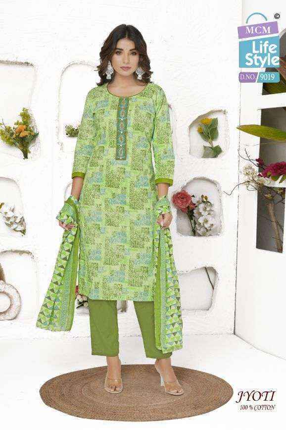 MCM Lifestyle Jyoti Cotton Readymade Suits (16 pcs Catalogue)