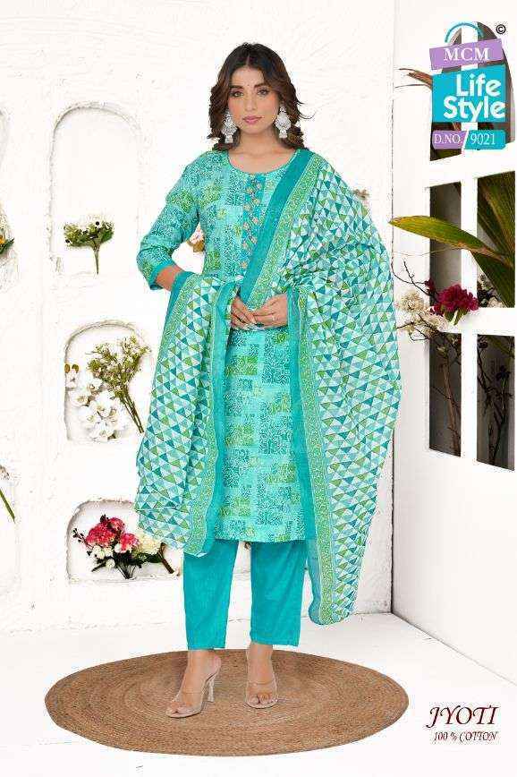 MCM Lifestyle Jyoti Cotton Readymade Suits (16 pcs Catalogue)
