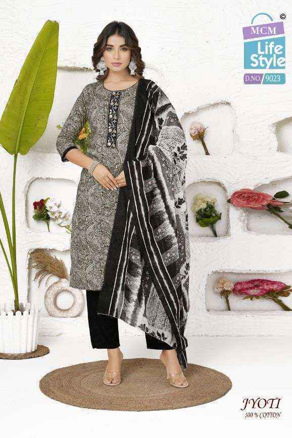 MCM Lifestyle Jyoti Cotton Readymade Suits (16 pcs Catalogue)