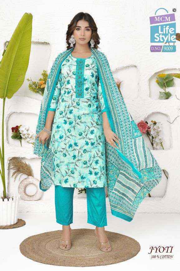 MCM Lifestyle Jyoti Cotton Readymade Suits (16 pcs Catalogue)