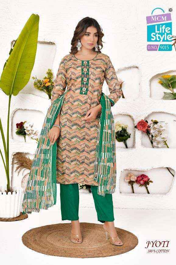 MCM Lifestyle Jyoti Cotton Readymade Suits (16 pcs Catalogue)